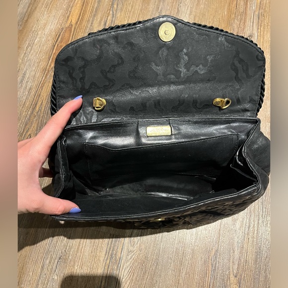 SAKS FIFTH AVENUE made in Italy black clutch - Picture 3 of 5